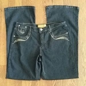 OUT Jeans with Gold Rhinestones sz.12 #118